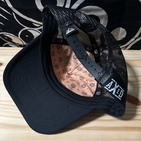 Axed Axe Throwing Red Buffalo Plaid Mesh Snap Back Hat - Picture 3 of 4